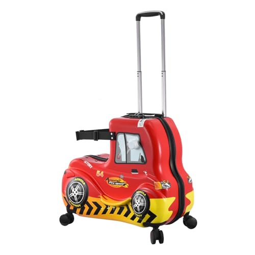 Kids Ride- Suitcase,24 in Ride- Travel Suitcase with Wheels - Cute Hardside Cabin Luggage with Safety Belt for Girls Boys Kids Aged 6-12 Years Old
