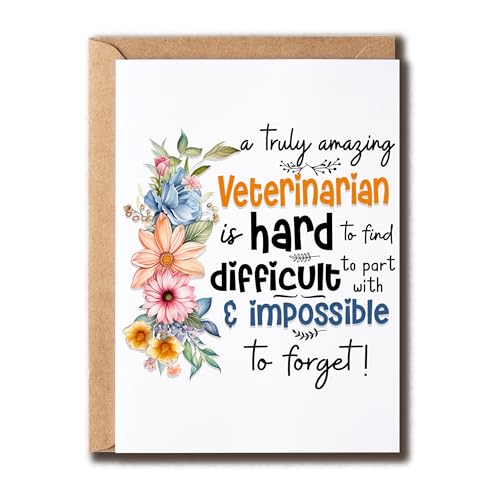 APVGifts A Truly Amazing Veterinarian Is Hard To Find - Thank You Card - Gift For A Vet - Retirement - Humor - Appreciation Card - Funny