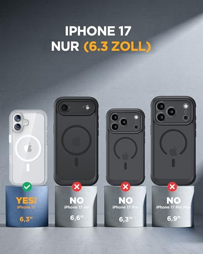 Coque iPhone 17 Magsafe transparente et antichoc intégrale 360