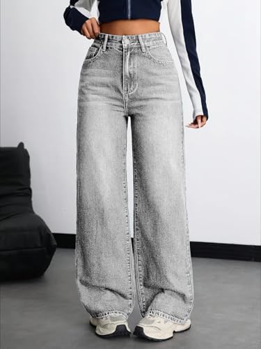 Image of Nifty Women's Denim Stretchable High Waist Baggy Jeans for Women