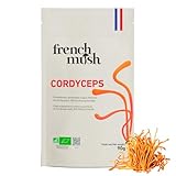 French Mush Doypack Cordyceps Bio in Polvere - 90g Vegan - Benessere, Prestazioni Fisiche, Energia - Si Mescola a Cibi o Bevande - Testato in Laboratorio - Prodotto in Francia
