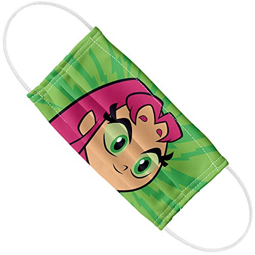 Teen Titans Go! Starfire Pattern 1-Ply Reusable Face Mask Covering with Adjustable Nose Wire, Unisex