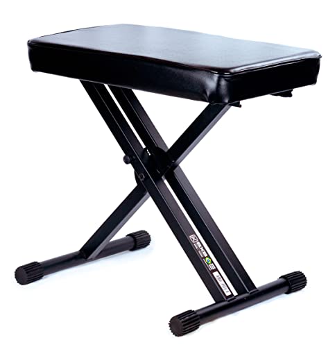 Banqueta Reforçada Com X Duplo Para Tecladista/pianista Bxb