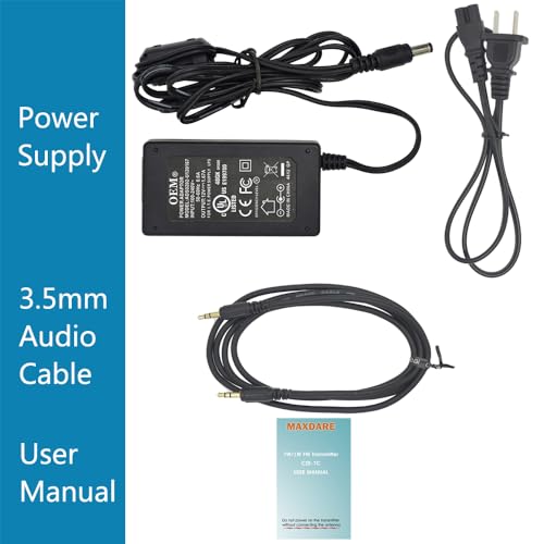 MaxDare 7W/1W FM Transmitter for Church Parking Lot - FCC Certified Long Range Stereo Mini Radio Station for Drive-in Movie, Fireworks Show, and Outdoor Events - Thumbnail 3