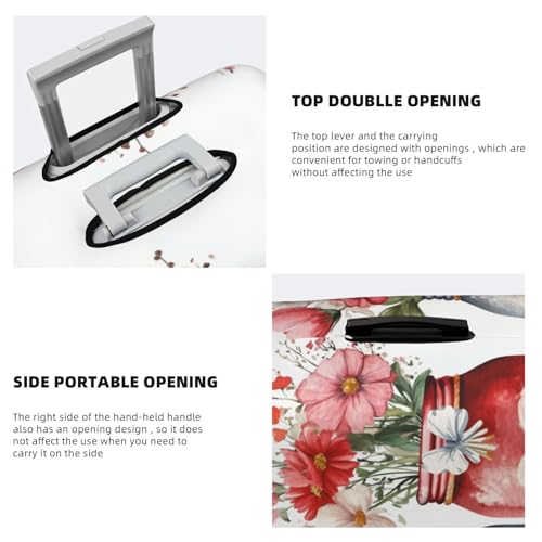 Two Mason Jars With Valentine'S Day Elastic Travel Luggage Covers Dustproof Scratch-Resistant Suitcase Protector Fit 22-24 Inch3