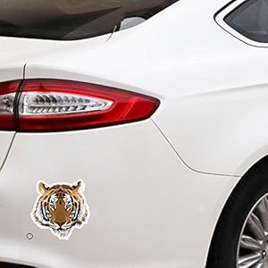 2 Stuks Dier Persoonlijkheid Tijger Hoofd Pvc Decal Auto Sticker Waterdicht Accessoires 14 Cm * 14.2 Cm Laptop Koffer Truck auto Decal Auto Stickers