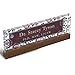 Artblox Personalized Office Desk Name Plate and Business Card Holder | Clear Acrylic Glass with Teak Wood Stand | Vintage Design Customized with Your Name and Credentials Office Desk Décor