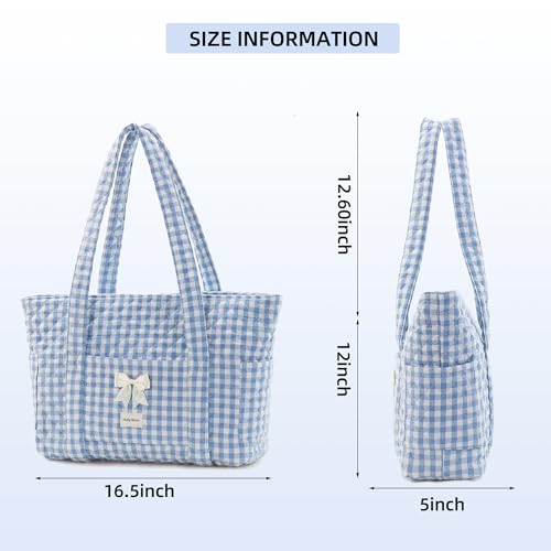 Bolso Tote acolchado para mujer con bordado floral miniatura 6