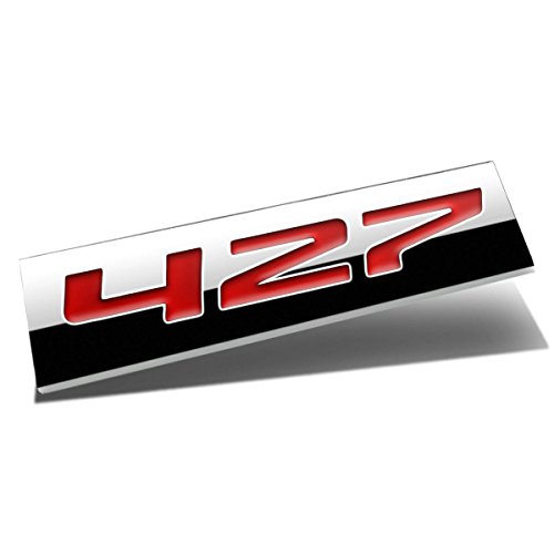 Image of Auto Dynasty Chrome Finish Metal Emblem 427 Badge (Red Letter)