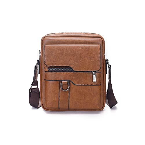 XIANGFADJ Bandoleras Hombre Bolso De Hombro De Los Hombres para 10,4 Pulgadas De Cuero Hombres De Negocios Bolsas De Mensajero Hombre Grande Bolsa De Travesaño De La Bolsa Impermeable (Color : B)