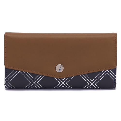 Image of Nautica Money Manager RFID Women's Wallet Clutch Organizer, Tan
