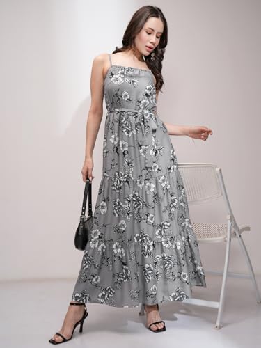 Image of Tokyo Talkies Women's Sleeveless Stright Neck Printed Dresses | Stylish Dresses | Casual Dresses