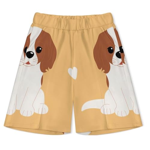 Cute Cavalier King Charles Spaniel DogZipper Polo Suit Casual Sports Two-wear Fashion Suit4