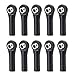 10Pcs M3 Plastic Bent Rod Ends,Black M3 Crawler Width Balls Ends for Axial D90 SCX10 RC Car (Black A)