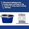Quickie 2052225 Pad Refill for Flat Spin Wringing Bucket Floor Cleaning System, Microfiber Mop Head Only, 1-Pack, Gray