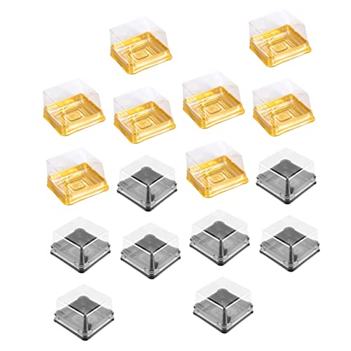 Homoyoyo Mooncake Cake Storage: 100 Pcs Square Crafted Pastry Boxes Stable Bottom