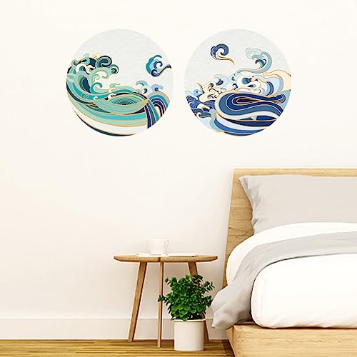 SUPERDANT Vinilos Decorativos Ola Marina 2 Piezas miniatura 3