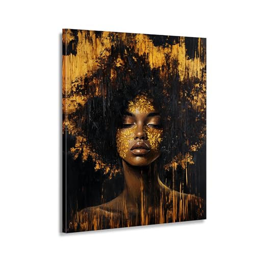 Portrait afro-américain sur toile premium encadrée Art-1