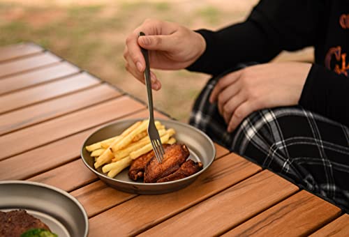 Boundless Voyage Ultralight Titanium Bowl Pan Plate Dish With Carry Bag Outdoor Camping Portable Tableware Cookware (Ti15166B (Plate-S)) #TOP2