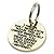 Deeply engraved solid brass 33mm circular dog tag