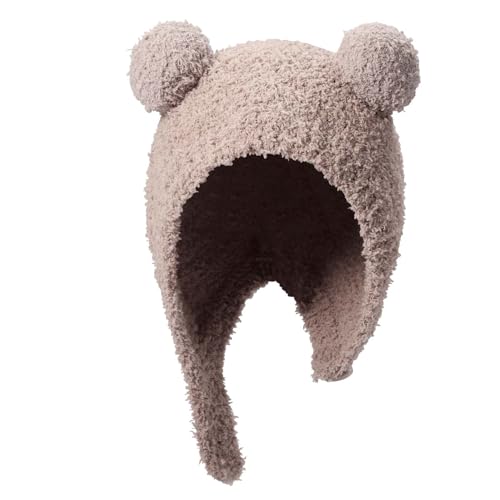 Bear Baby Winter Hat Toddler Earflap Beanie Unisex Infant Snow Cap Warm Fleece Kids Trapper Hats for Girls Boys2