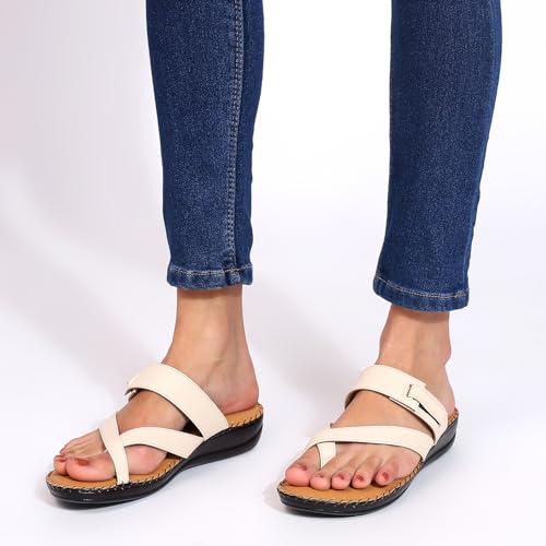 Image of TRASE Sleek Women's Casual Ortho Slippers - Stylish Toe Ring Slippers - Ortho Soft Slippers For Women