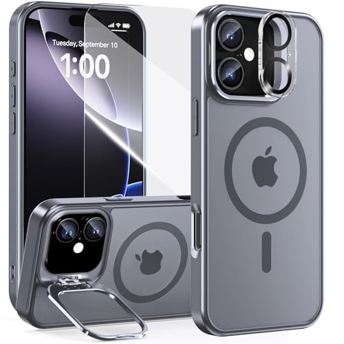 ZOZDOKG iPhone 16 PluspCP[X X^ht [MagSafeΉ] }bgϏՌgѓdbP[X iPhone 16 Plusp XN[veN^[ƃJveN^[Jo[16Plust O[