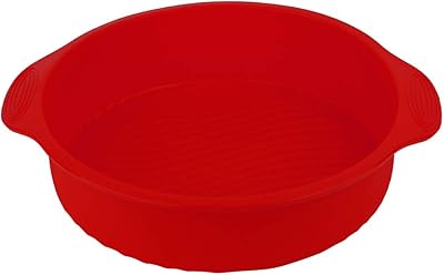 Demeras Cake Baking Pan 11inch Cake Mould Silicone for Cheesecake (red)