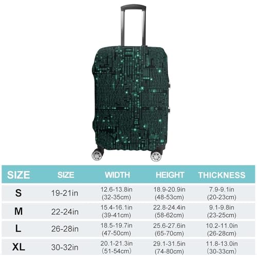 Hacker Luggage Cover, Washable Elastic Suitcase Cover Protector Fit 18-32 Inch Luggage2