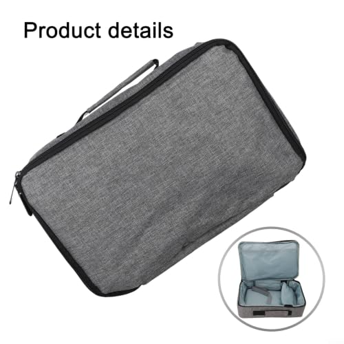 Estuche rígido de viaje en EVA para mini proyector P35, P10, P58, P60, P62, bolsa protectora con asa, caja organizadora a prueba de golpes de 20 x 30 x 10 cm, gris miniatura 3