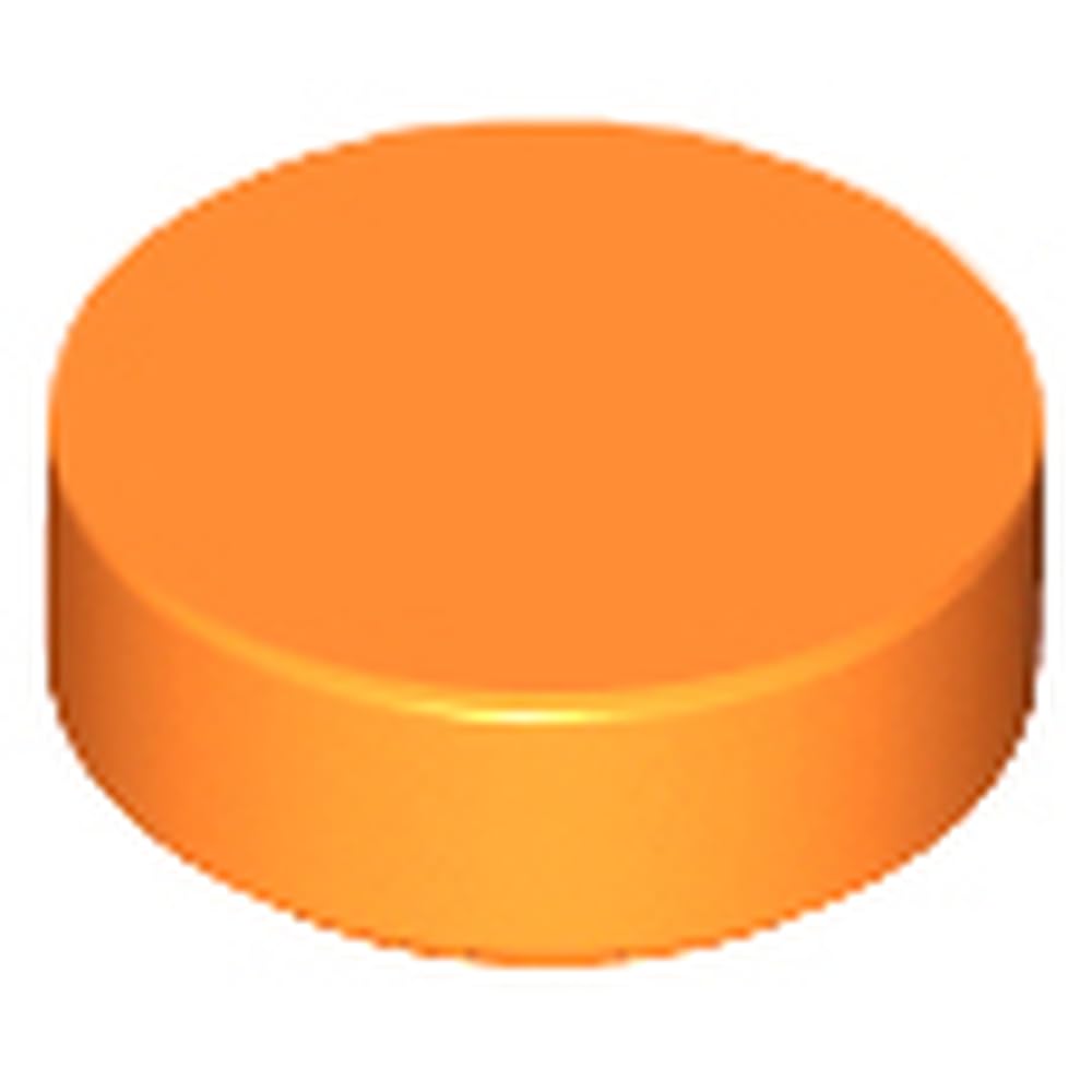 LEGO Tile 1x1, Part 98138 (Orange, 10, Bricks)