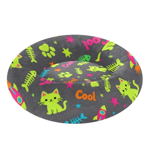 Lit pour chien et chat chaud couchage confortable chaton gris taille S