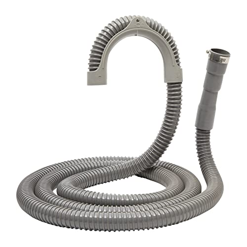 Washing Machine Drain Hose Kit with Metal Hoop, Corrugated, 3 Cuttable Sizes (10 Feet)