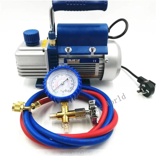 Bomba de vacío 150W FY-1H-N para aire acondicionado con medidor de presión y manguera refrigerante miniatura 3