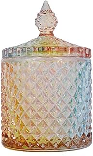 Rainie Love Home Basic Food Storage Organization Set-Colorful Crystal Diamond Faceted Jar