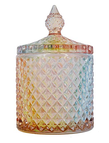 Rainie Love Home Basic Food Storage Organization Set-Colorful Crystal Diamond Faceted Jar