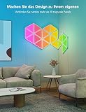 Govee Glide Triangle LED Light Panels, Smart RGBIC Wandleuchte Innen Lichtpanel Wi-Fi Dimmbar DIY, Music Sync, funktioniert mit Alexa und Google Assistant, für Gaming und Weihnachten Deko, 10 Panels