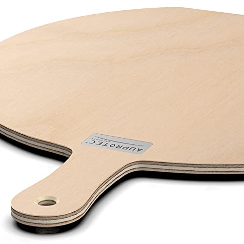 AUPROTEC pizzaschep hout pizza schil pizzabord berkengeschuurd model Hendrik: set van 2, maat M 32 cm AU-PSHK - Image 5
