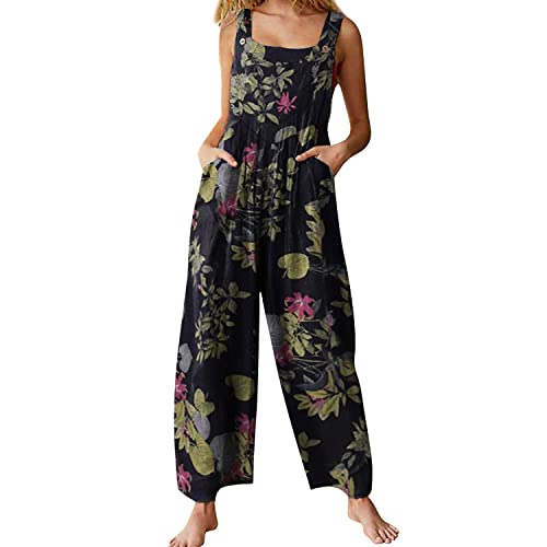 Overol holgado para mujer con estampado floral ideal para tus vacaciones de verano