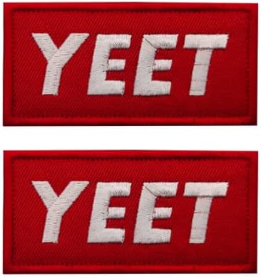 YEET Parche de bordado YEET Militar Táctico Moral DIY Emblema Herramienta Engranaje Apliques con Gancho Parche Bordado