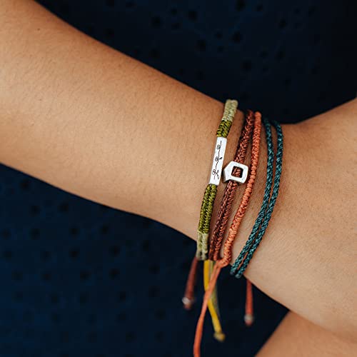 Wakami New World Handmade Boho Friendship Bracelets Set of 3 | Braided Indie Bracelets for Women | Handmade, Waterproof Waxed Thread | 6.5 IN3