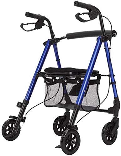 UYDJAKX ウォーキングフレーム 高齢者 標準 歩行器 歩行フレーム シートホイール付き、ポータブル 高さ調節可能 ショッピングカート 星の光