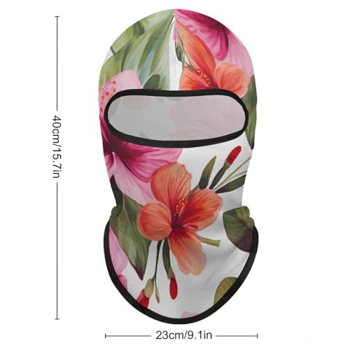 Balaclava con Estampado Flor de Hawaí para Hombres y Mujeres, Protección Solar Transpirable, Máscara Integral para Senderismo, Ciclismo, Correr y Conducir miniatura 2
