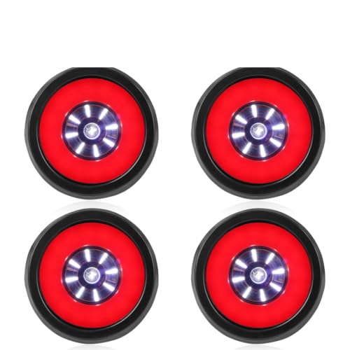 Feu arrière rond clignotant et avertissement d'arrêt 12/24V rouge jaune blanc pour remorque