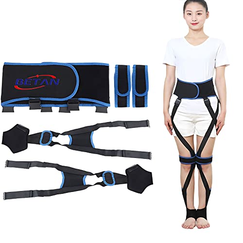 BETANXF O/X Leg Correction Belt, Adjustable Leg Corrector Bandage, Posture Corrector Band, Inside Eight Character Corrector Leg Belt, Knees Valgus Deformity Bow Legs, Unisex, Teens (M)