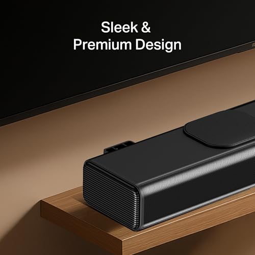 Image of Boat Aavante 2.2 1400, 140W Signature Sound Built-in Subwoofer, 2.2CH, Multiple Ports, EQ Modes, Remote Control, Bluetooth Sound bar, Home Theatre Soundbar Speaker (Premium Black)