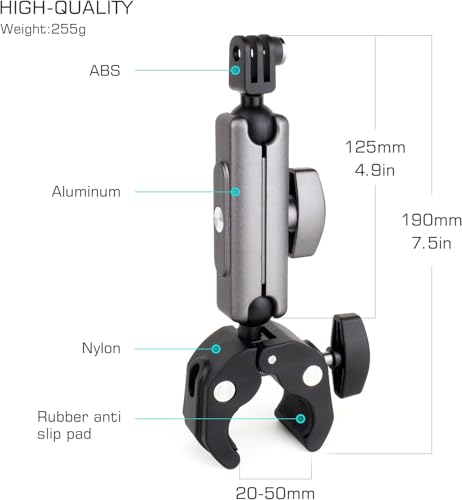 ADOFYS Aluminum Alloy Bicycle Motorcycle Super Clamp Mount Grey - Image 3