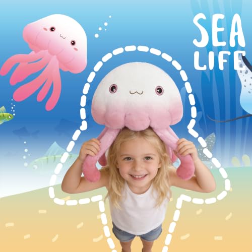 Image of Niuniu Daddy Weighted Stuffed Animal, 20 in 3.3 lbs Jellyfish Comfort Plush