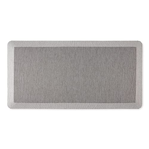 Martha Stewart Mira Modern Heathered Anti-Fatigue Air-Infused Kitchen Mat, Grey, 19.6