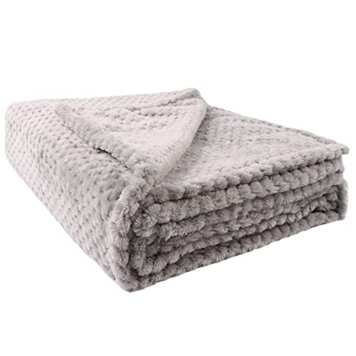 Baby Throw Blanket Swaddle Fleece Toddler Blankets Plush Warm Kids Receiving Blankets For Newborn Boys Girls Bed Stroller Crib Travel (Light Gray, 39"×55“) #TOP29